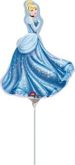 Folienballon Mini am Stil Cinderella blau 