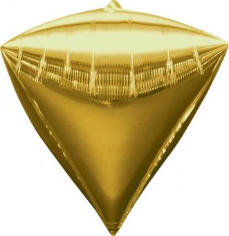 Folienballon Diamand gold Ultrashape: Diamondz 