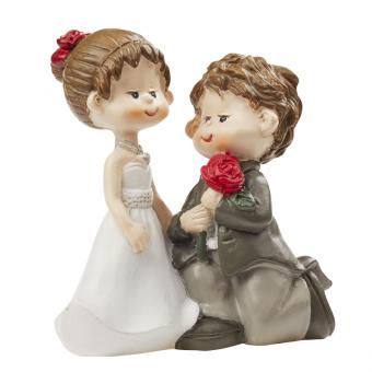 Brautpaar mit Rose, ca. 7 cm 