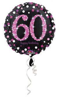 Folienballon Zahl "60" pink Celebration 
