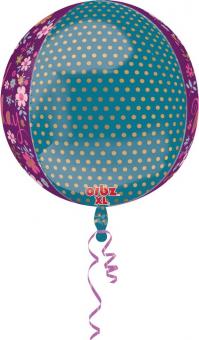 Folienballon Happy Birthday ORBZ:Dainty Floral Happy Birthday 