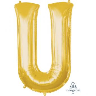 Folienballon Letter "U" gold 93 x 86 cm 