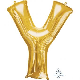 Folienballon Letter "Y" gold 93 x 86 cm 