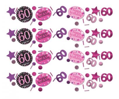Deko-Konfetti Sparkling Celebration Zahl "60" - pink 