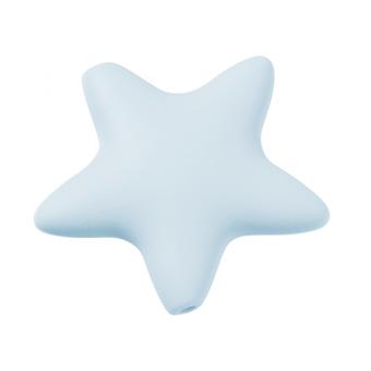 Schnulli-Silikon Stern 4 cm, hellblau 