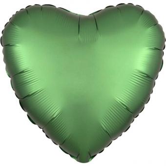 Folienballon Herz smaragd-grün 43cm satin love 