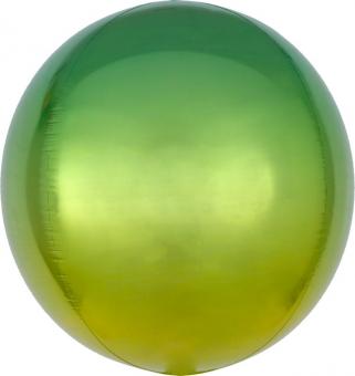 Folienballon Orbz Ombré grün-gelb 40cm 