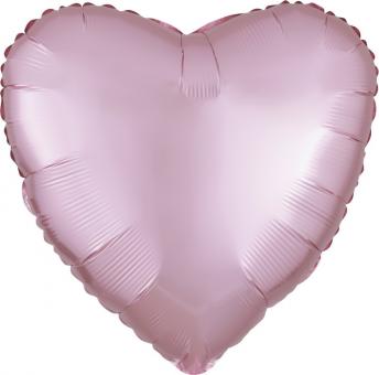 Folienballon Herz pink pastel 43cm satin love 