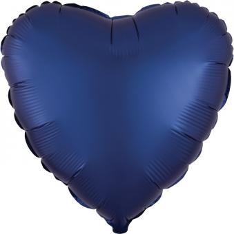 Folienballon Herz königsblau 43cm satin love 