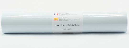 Selbstklebende Vinylfolie glänzend 30,5 cm x 3 m Weiß 