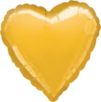 Folienballon Herz gold metallic 43cm 