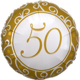 Folienballon Zahl "50" gold 