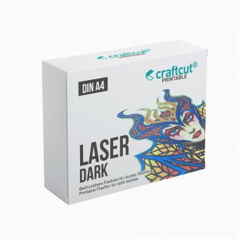 craftcut Laser Dark bedruckbare weiße Flexfolie A4 