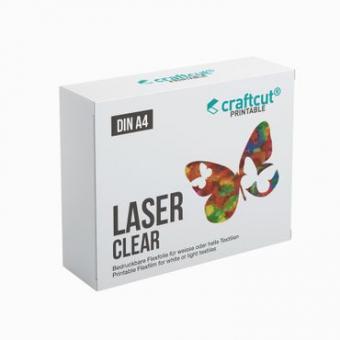 craftcut Laser Clear bedruckbare transparente Flexfolie A4 