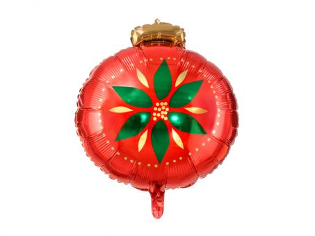 Folien Ballon Weihnachtskugel, 45x45cm, bunt 