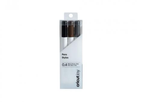 Cricut Joy Fine Point Pens / Stifte 0,4 mm schwarz, braun und grau 
