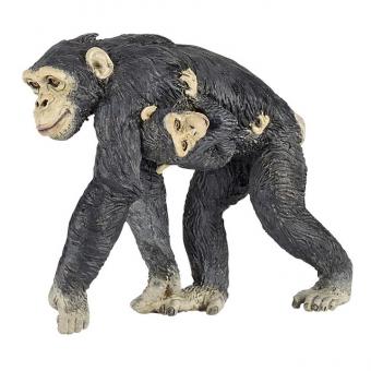PAPO Spielfigur Schimpanse mit Baby 6cm 