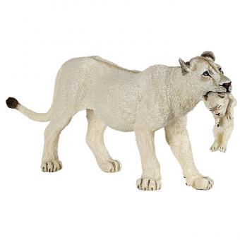 PAPO Spielfigur Weiße Löwin mit Jungtier 6,5cm 