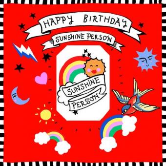 Tattoo Karten Happy Birthday / Sunshine Person 