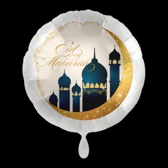 1 Ballon - Eid Mubarak - Moon Folienballon Standard 43cm 