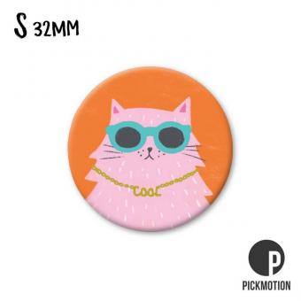 Magnet rund 3,2cm coole katze 