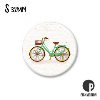 Magnet rund 3,2cm green bicycle 