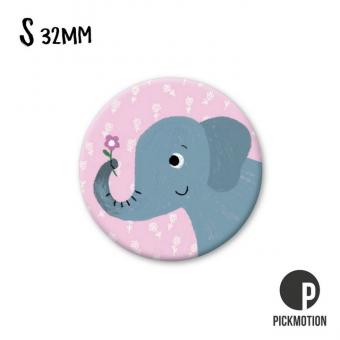 Magnet rund 3,2cm elephant 