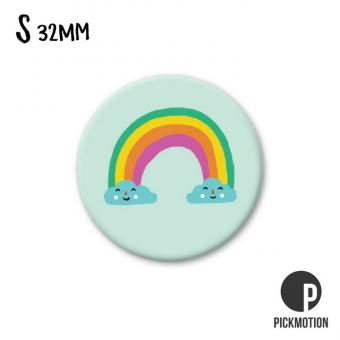 Magnet rund 3,2cm weather rainbow 