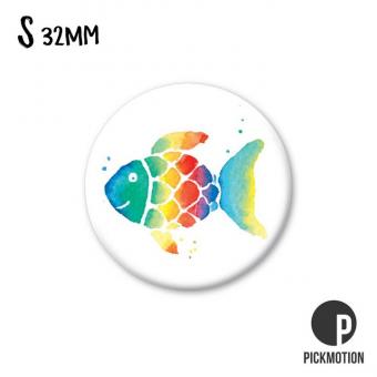 Magnet rund 3,2cm rainbow fish 