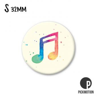 Magnet rund 3,2cm rainbow music note 