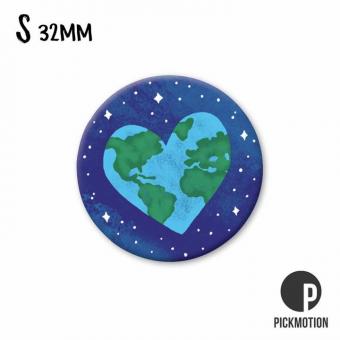 Magnet rund 3,2cm earth heart 