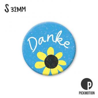 Magnet rund 3,2cm danke sonnenblume 