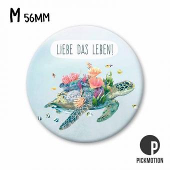 Magnet rund 5,6cm liebe das leben 