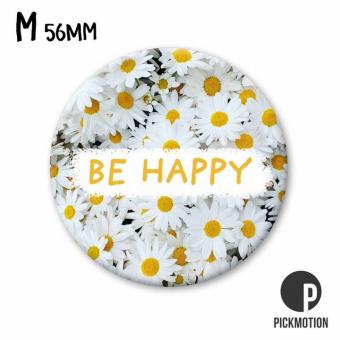 Magnet rund 5,6cm be happy flower 